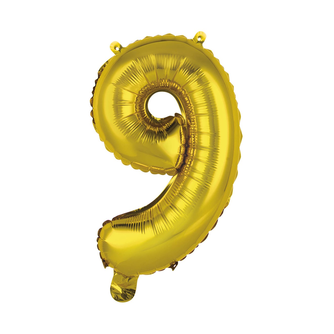 1 Balloon XS - Zahl 9 - Gold