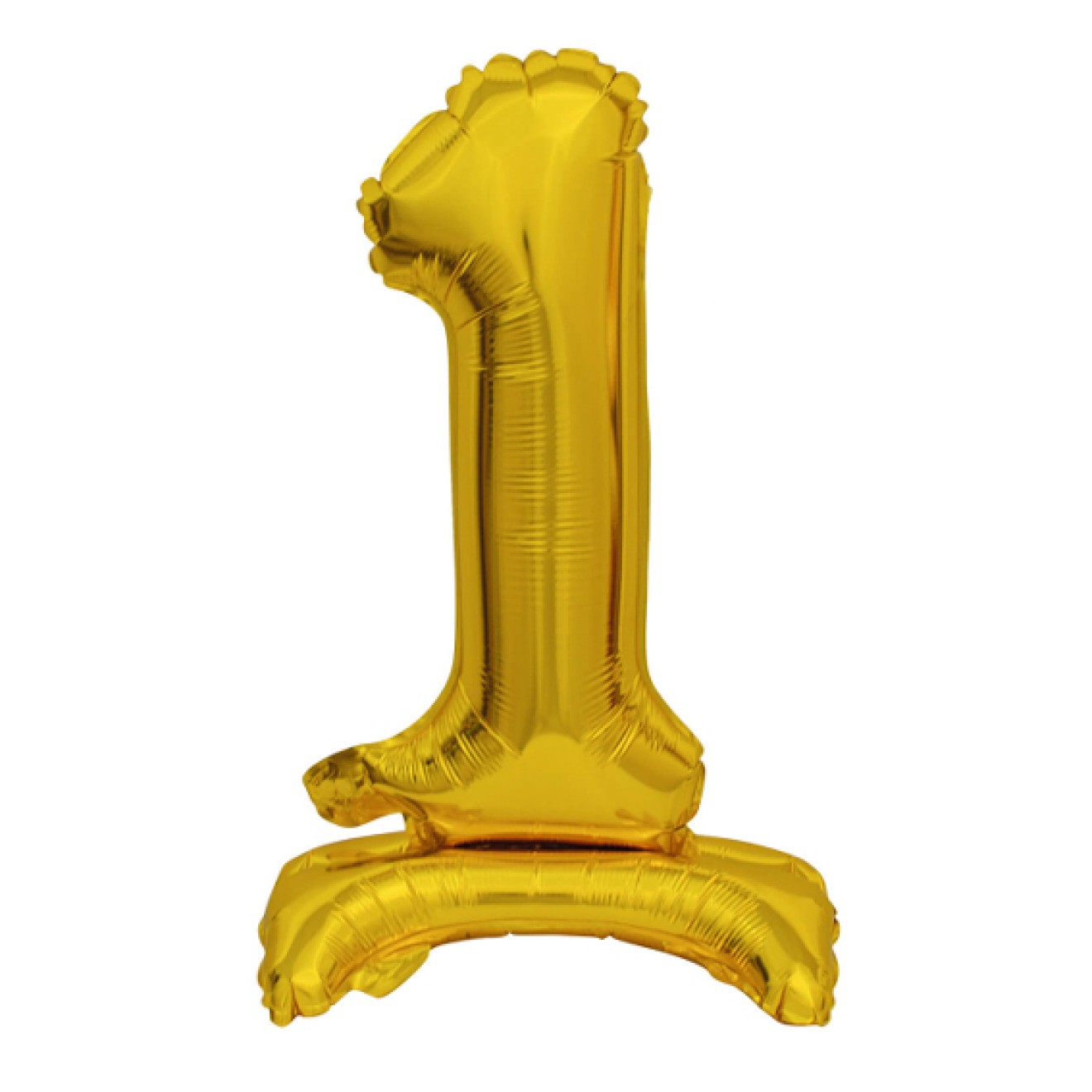 1 Balloon XS mit Standfuß - Zahl 1 - Gold