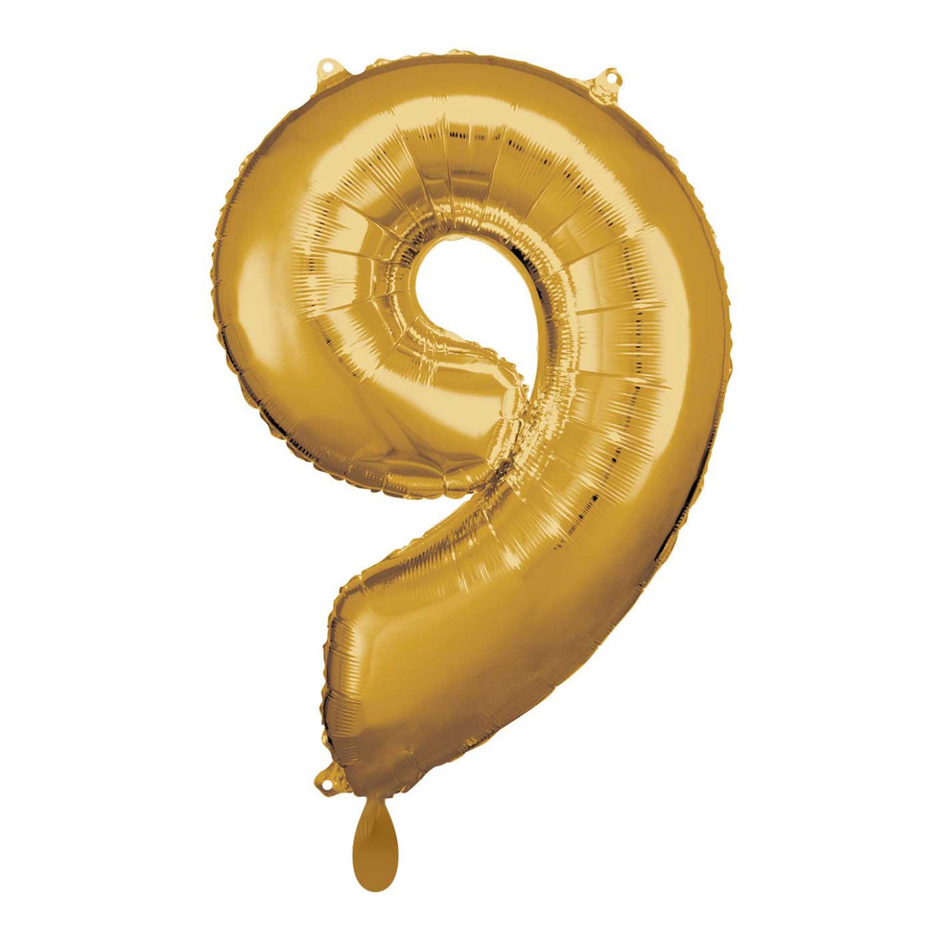1 Balloon XL - Zahl 9 - Gold