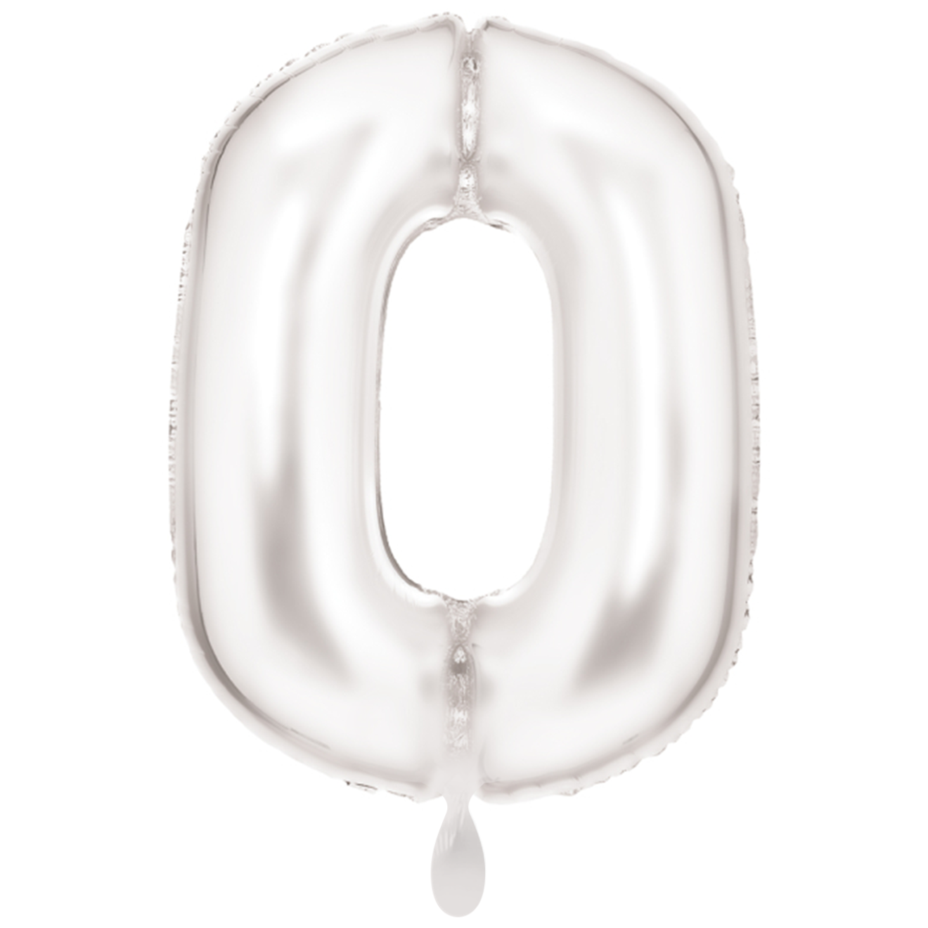 1 Balloon XXL - Zahl 0 - Silk Lustre Weiß