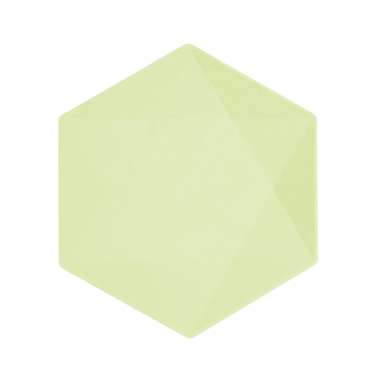 6 Partyteller XL - Hexagonal - grün