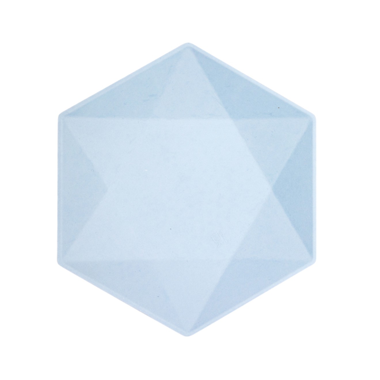 6 Partyteller XL - Hexagonal - blau