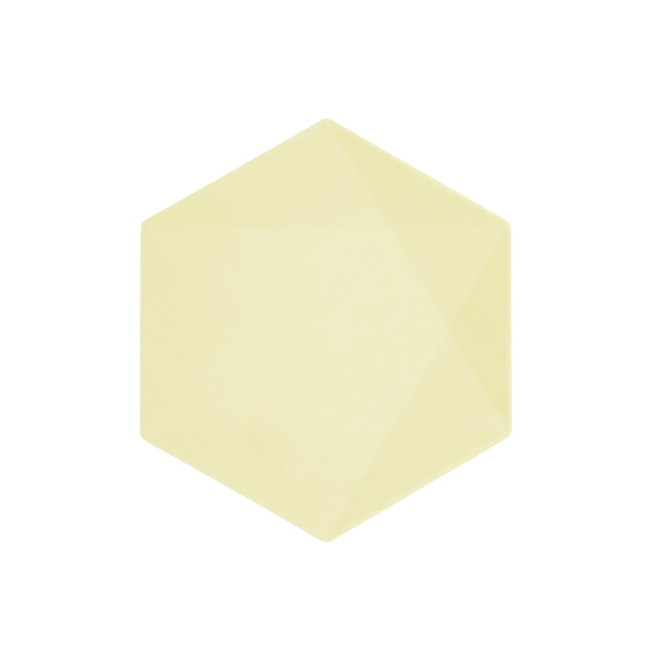6 Partyteller - Hexagonal - gelb
