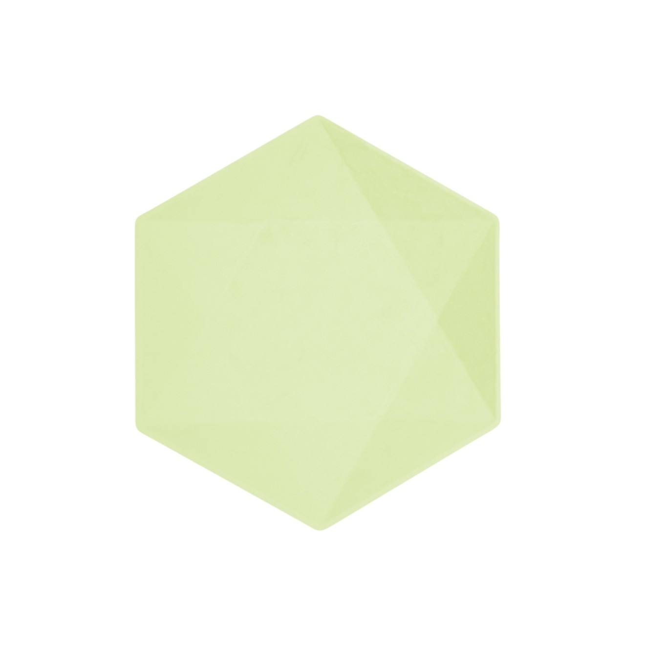 6 Partyteller - Hexagonal - grün