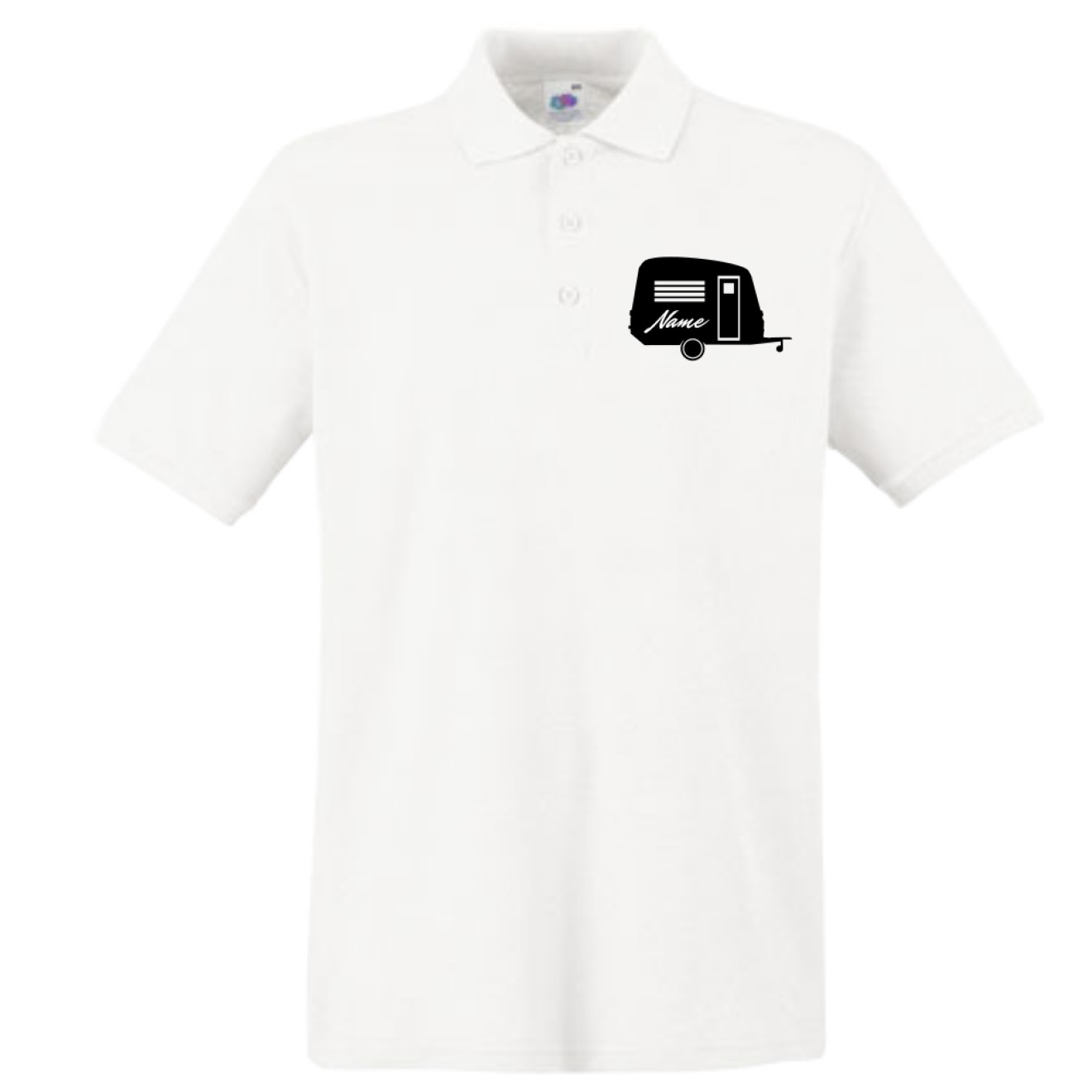 T-Shirt & Poloshirt - Wohnwagen + Name - Freie Auswahl