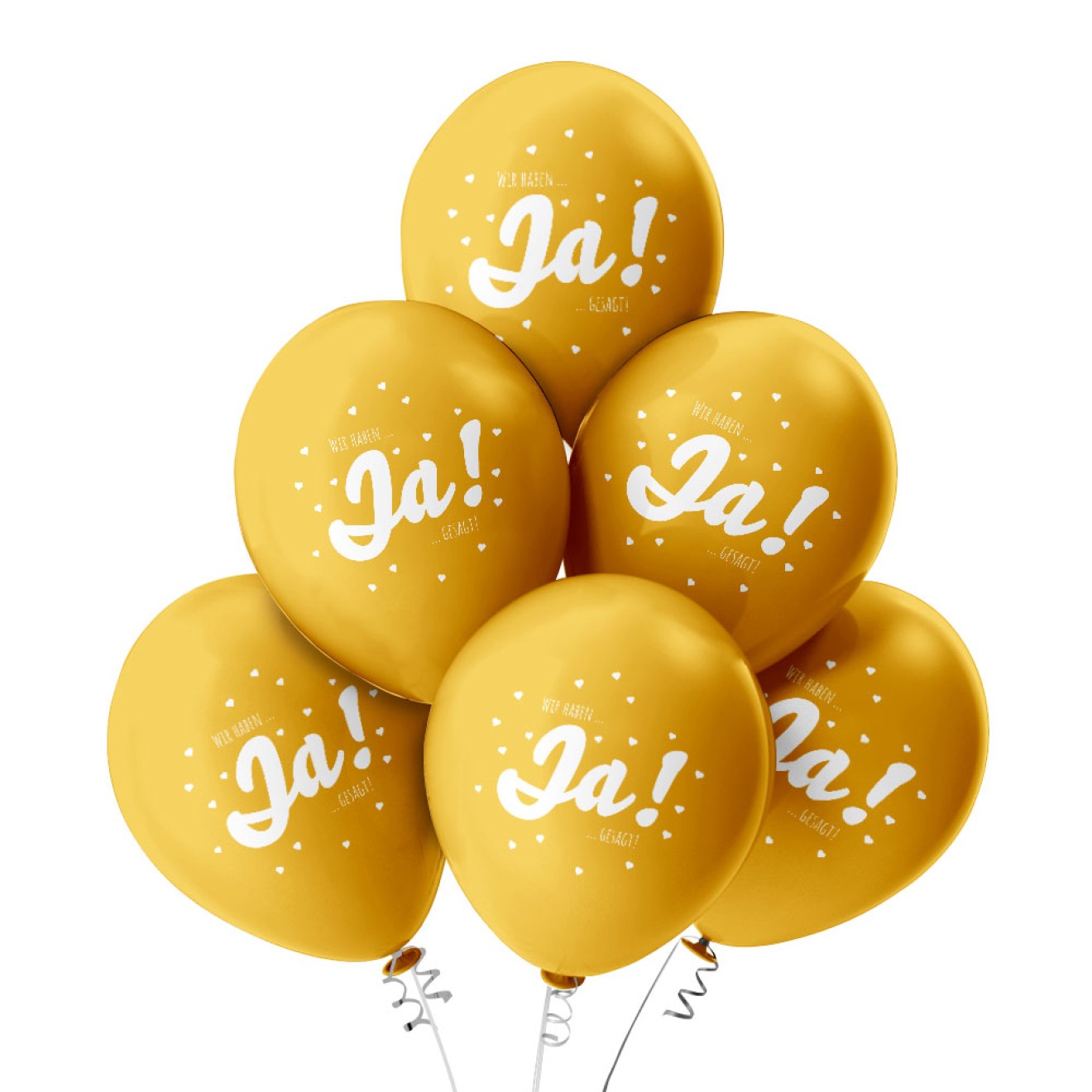 6 Luftballons Wir haben Ja gesagt - Gold