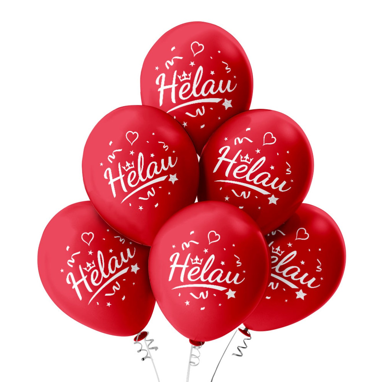 Luftballons Karneval: Helau (Krone)