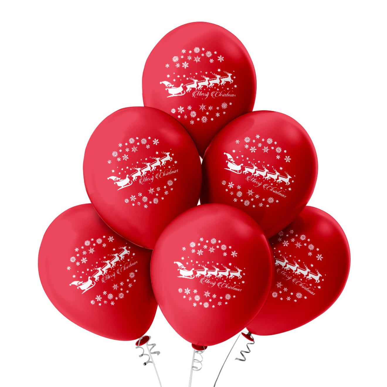 Luftballons Weihnachten: Schlitten - Freie Farbwahl