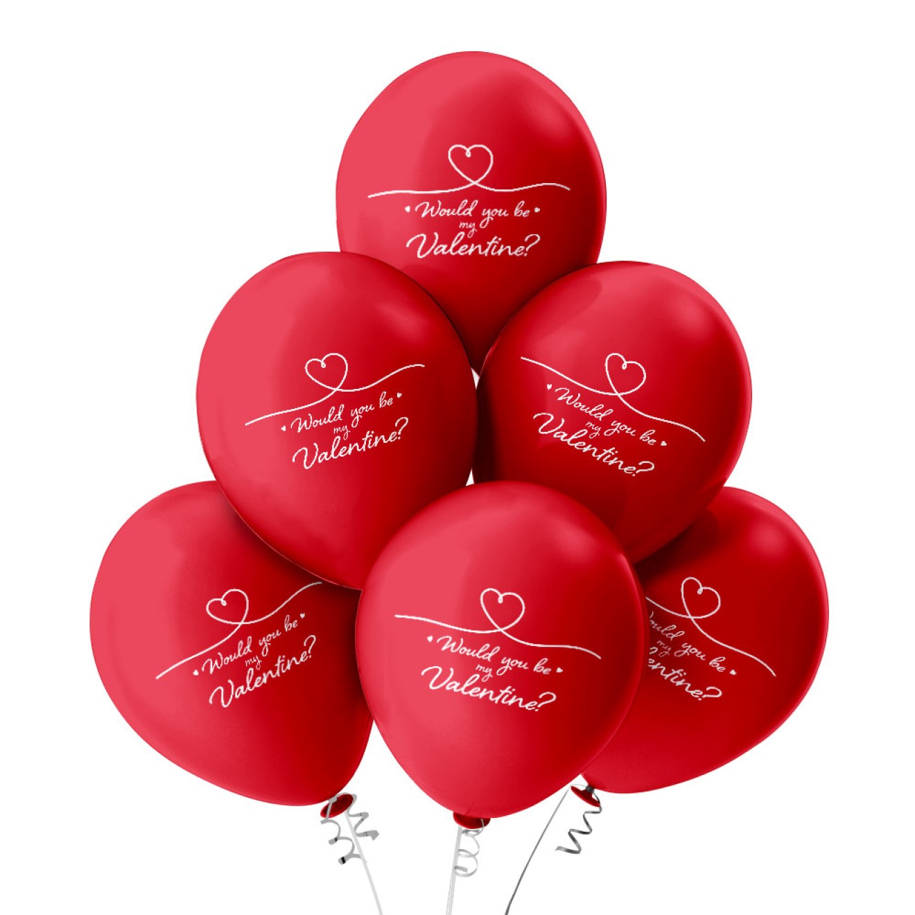 Luftballons Valentinstag: Would You Be My Valentine?