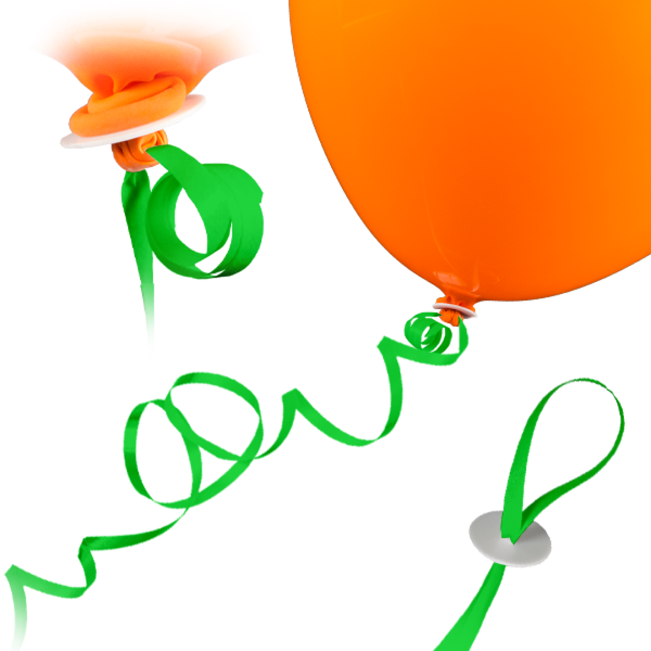 Ballonverschlüsse Helium - Grün