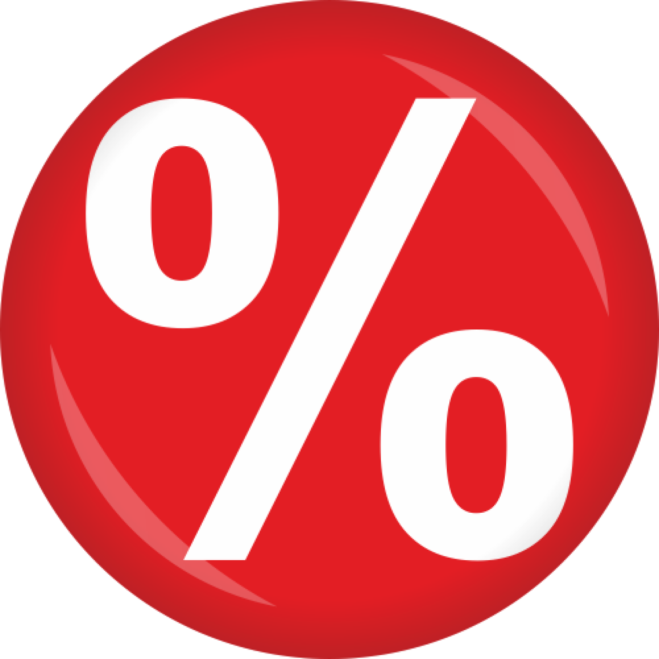 Button Prozentzeichen - % Ø 50 mm