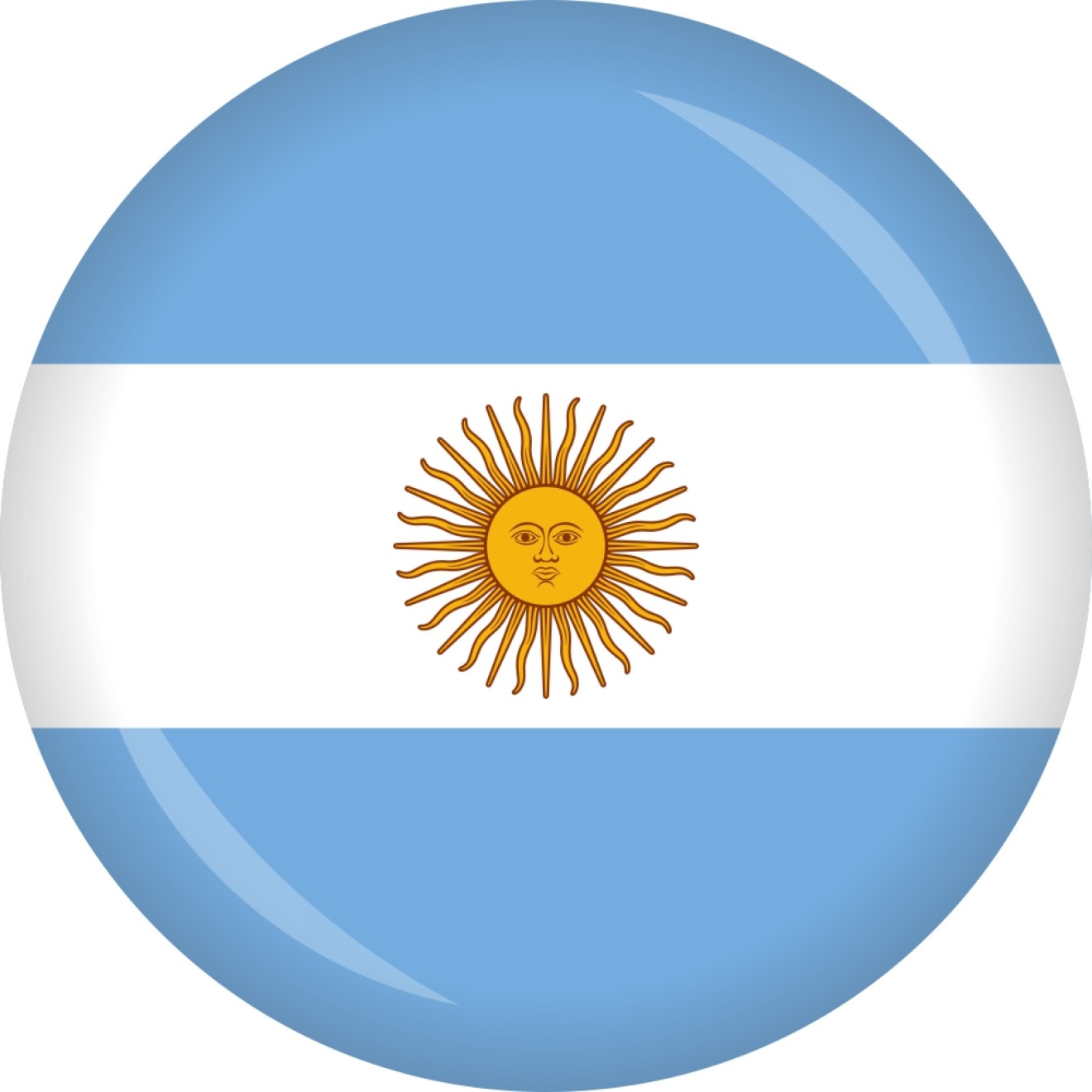 Button Argentinien Flagge Ø 50 mm