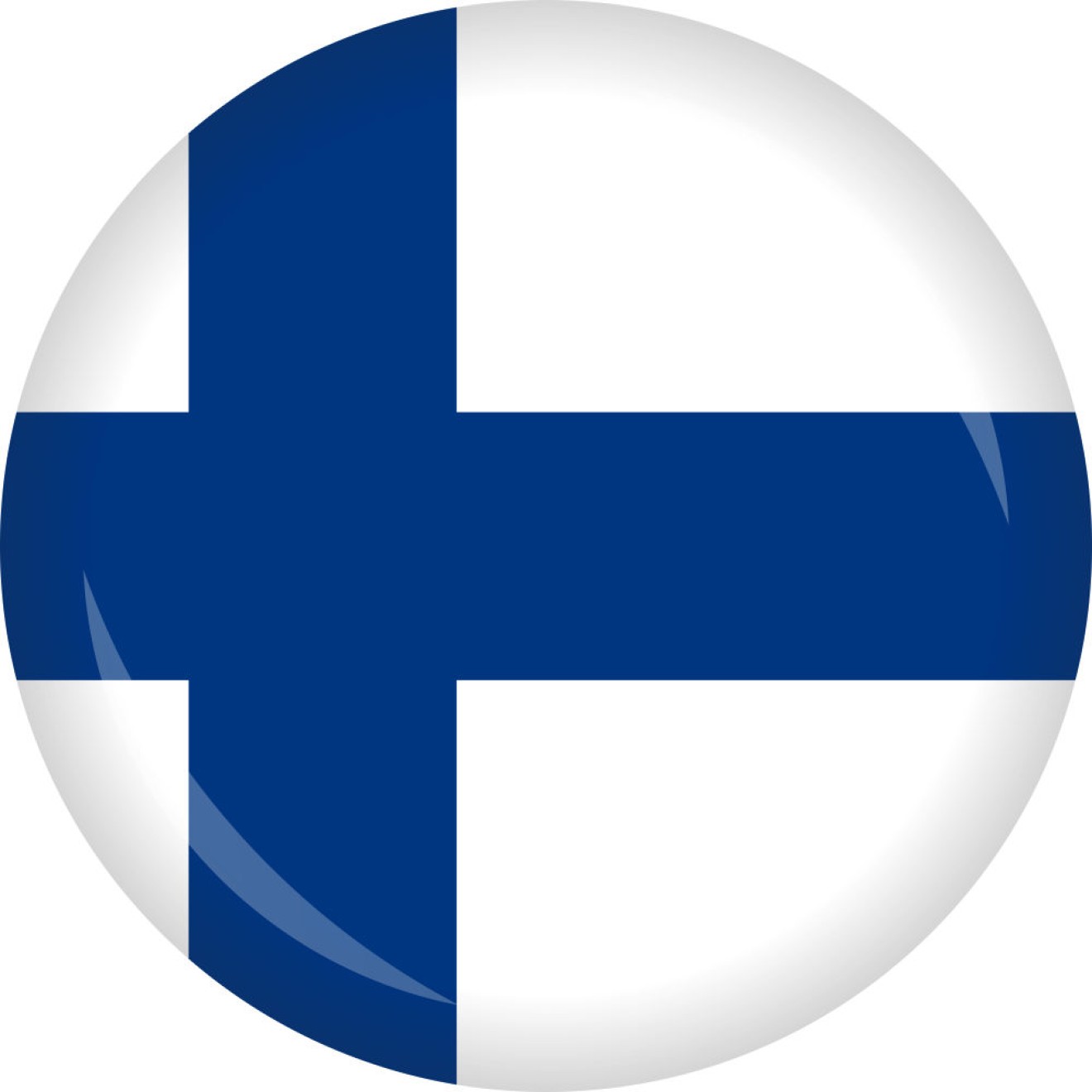 Button Finnland Flagge Ø 50 mm