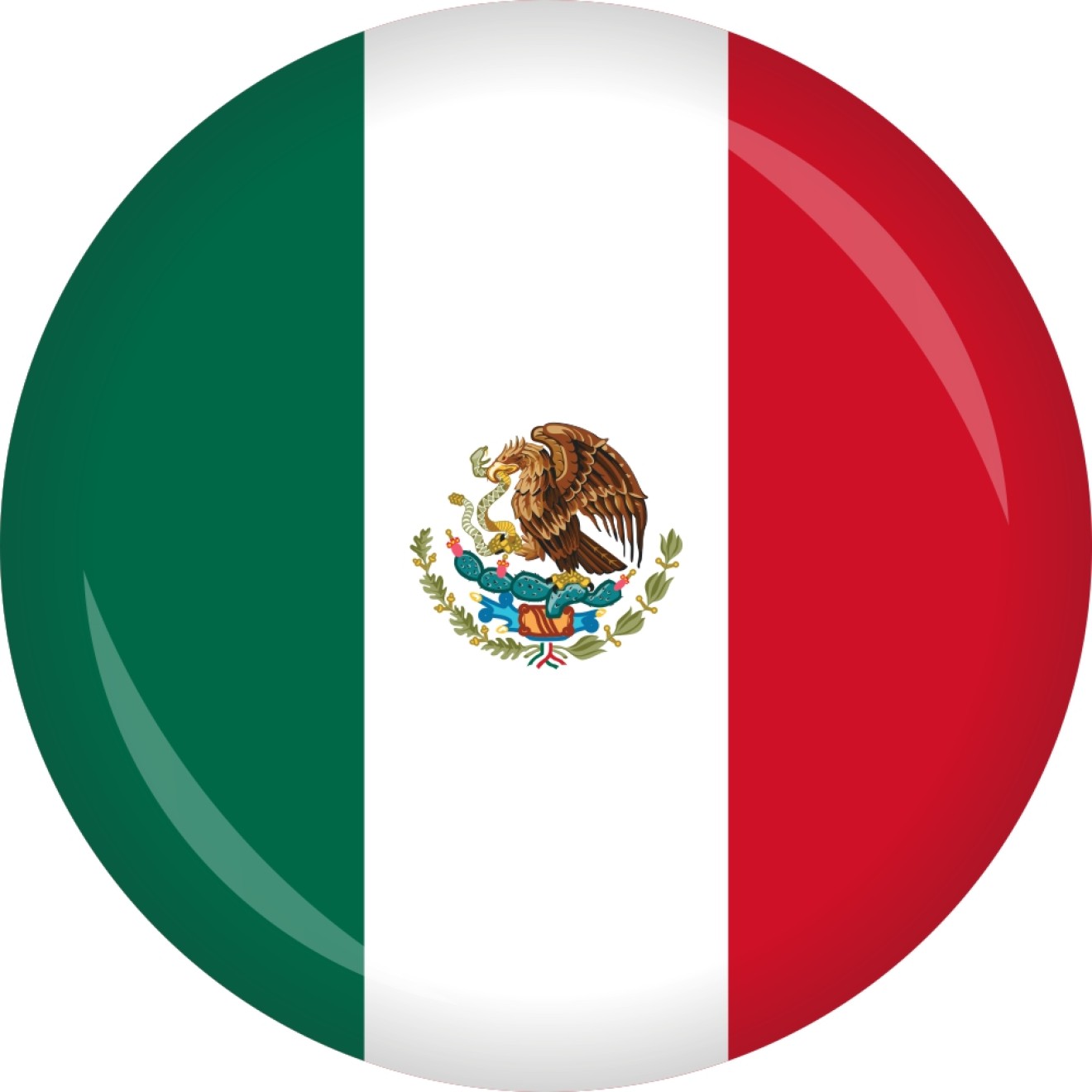 Button Mexiko Flagge Ø 50 mm