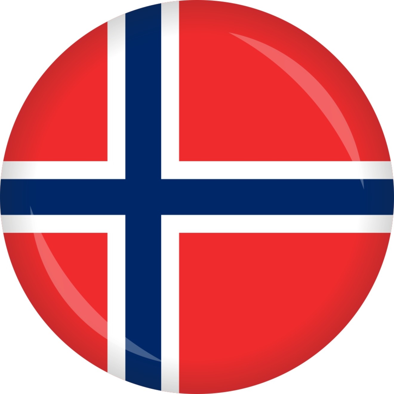Button Norwegen Flagge Ø 50 mm
