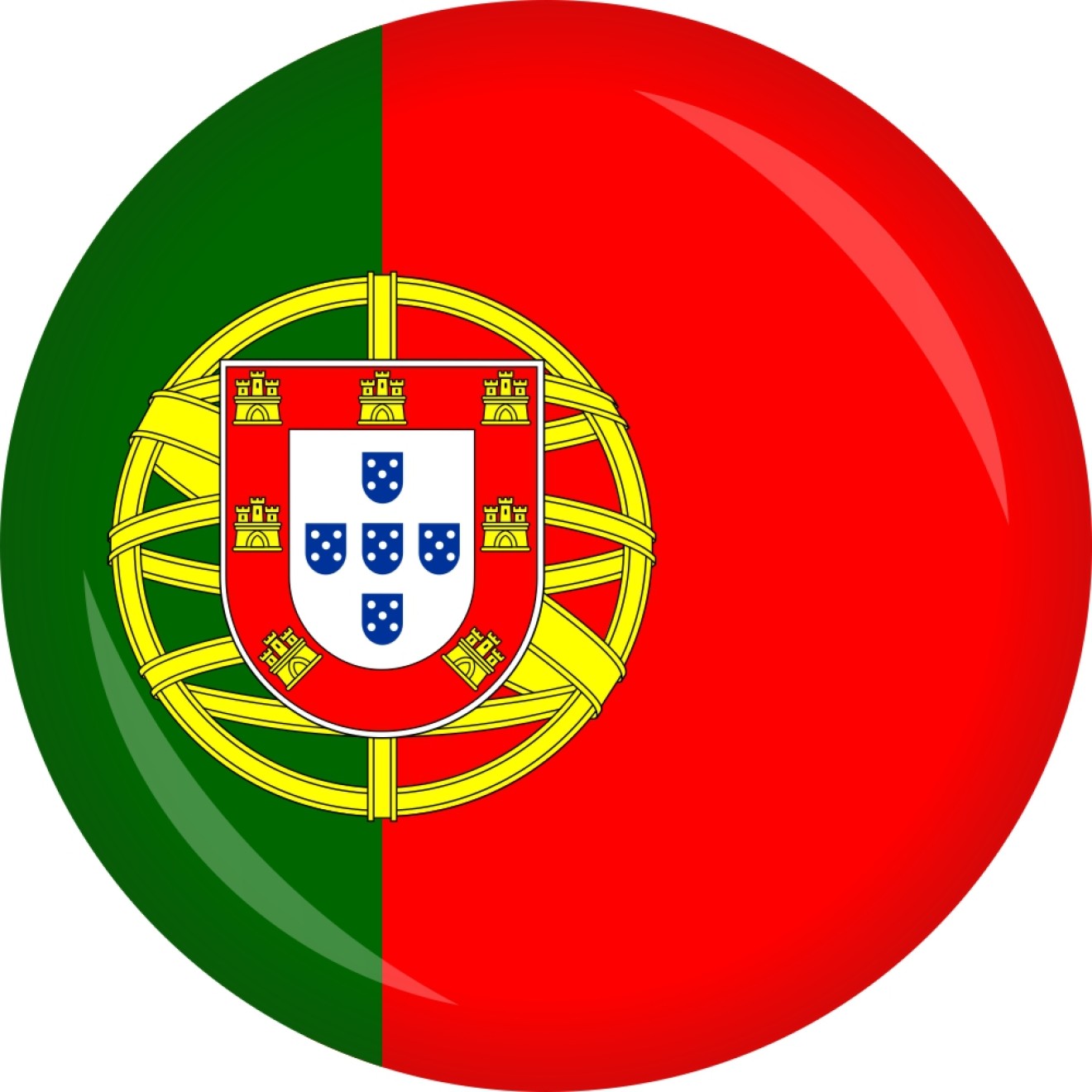 Button Portugal Flagge Ø 50 mm