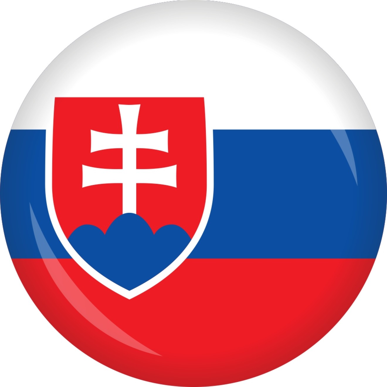 Button Slowakei Flagge Ø 50 mm