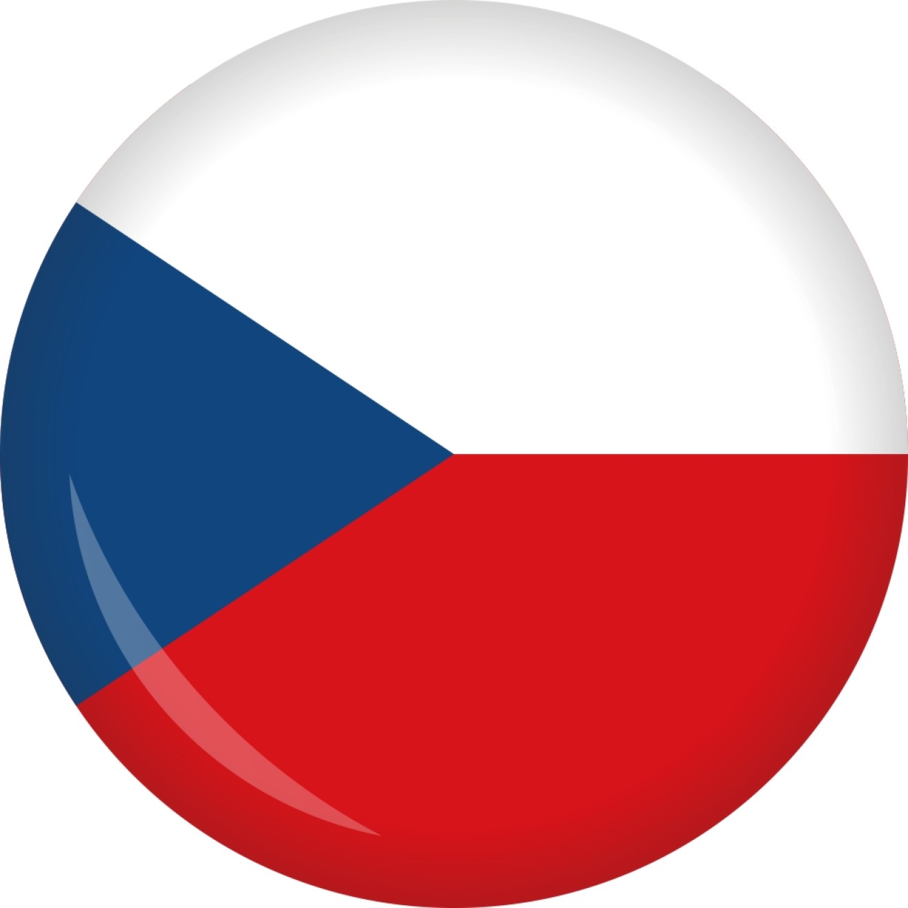 Button Tschechien Flagge O 50 Mm