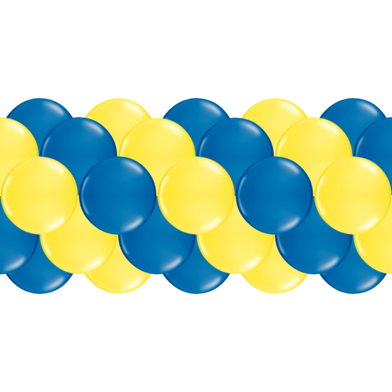 Luftballongirlanden-Set Blau & Gelb ab 3 m