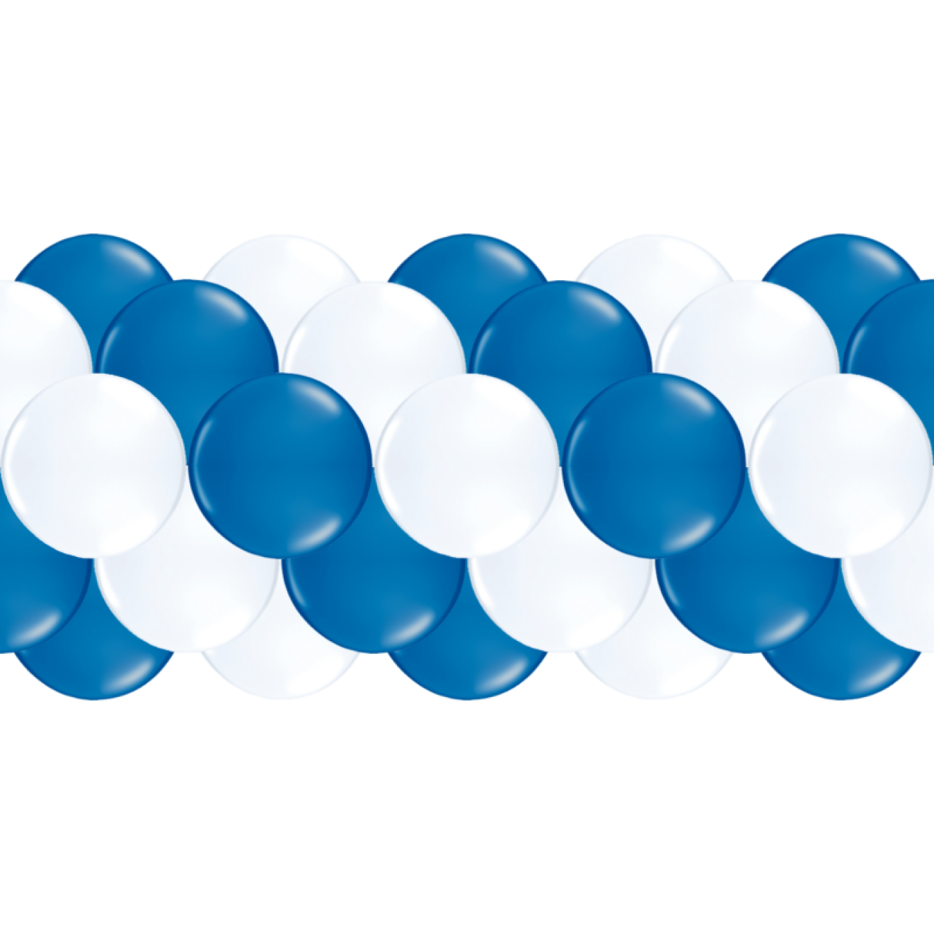 Luftballongirlanden-Set Blau & Weiß ab 3 m