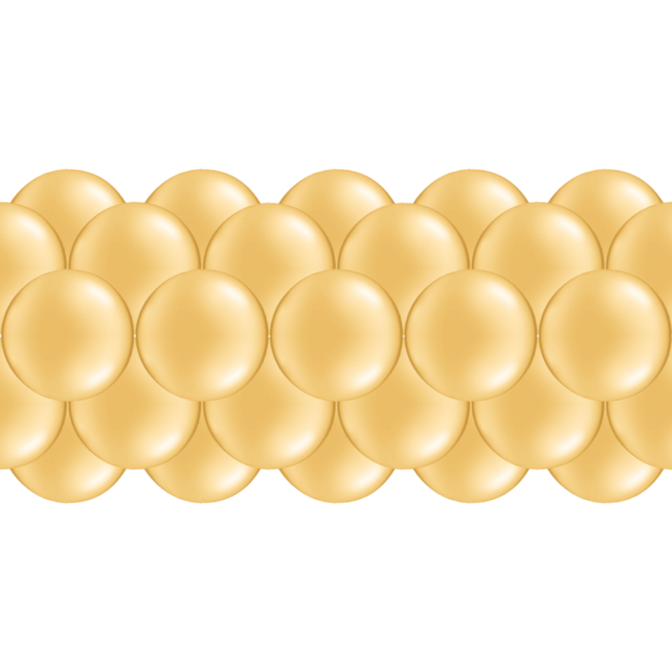 Luftballongirlanden-Set Gold (Metallic / Glänzend) ab 3 m