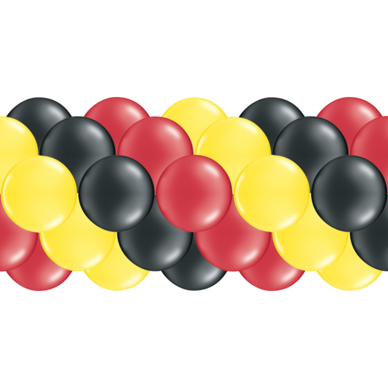 Luftballongirlanden-Set Deutschland: Schwarz, Rot, Gelb ab 3 m