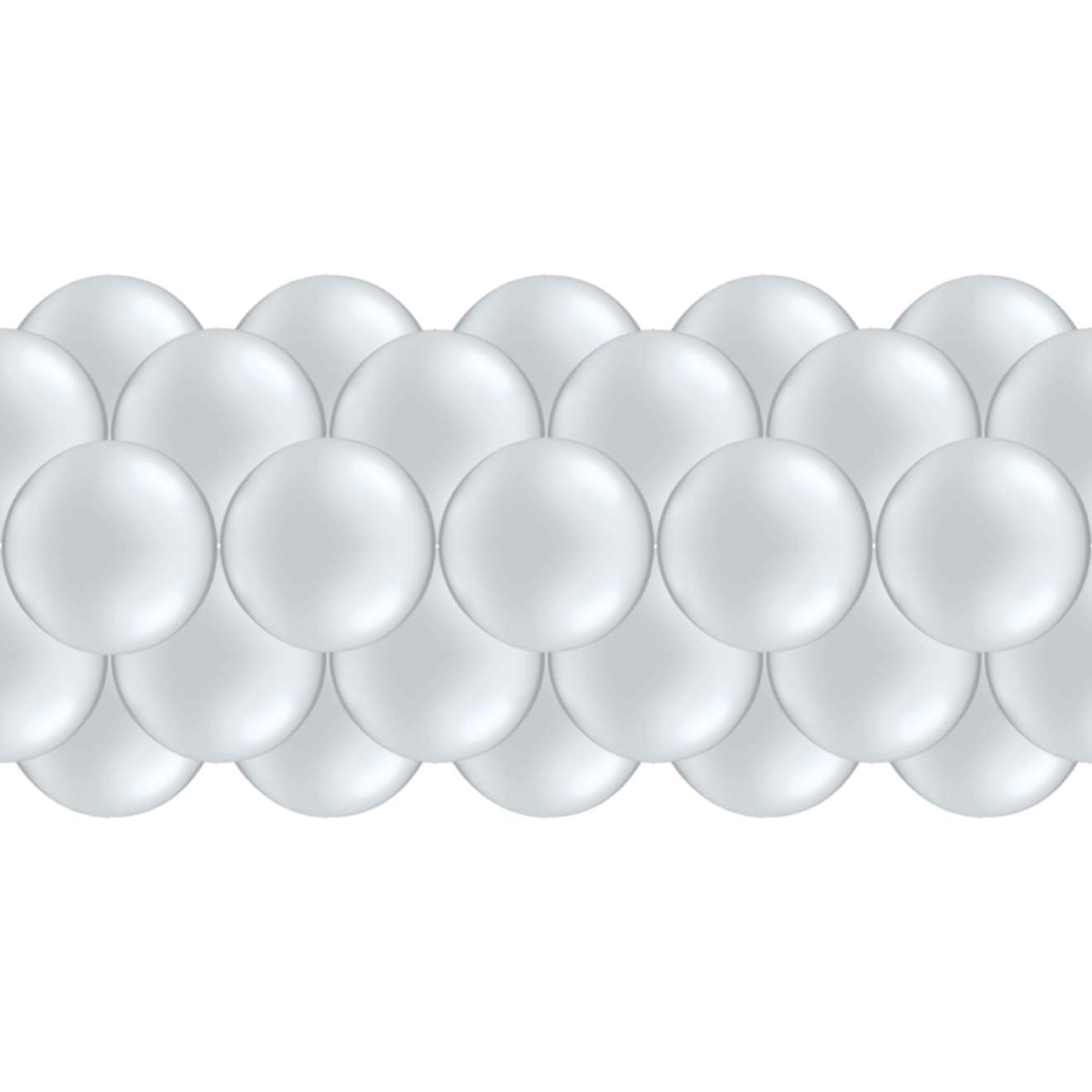 Luftballongirlanden-Set Silber (Metallic / Glänzend) ab 3 m
