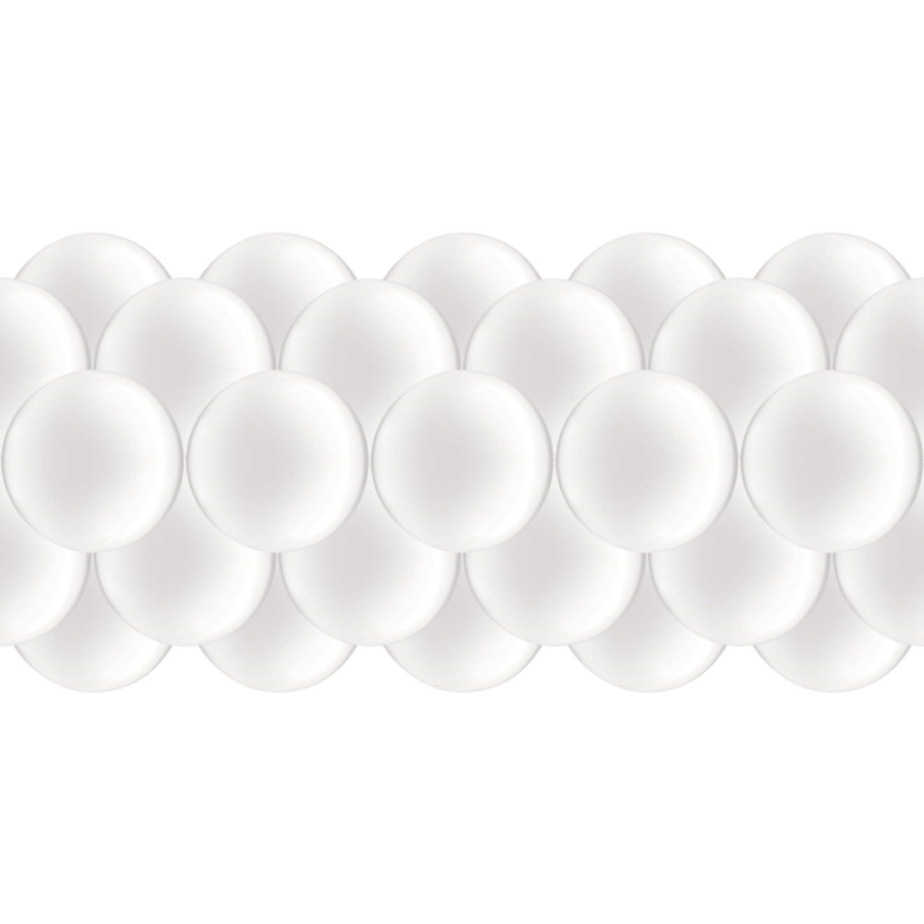 Luftballongirlanden-Set Weiß (Metallic / Glänzend) ab 3 m