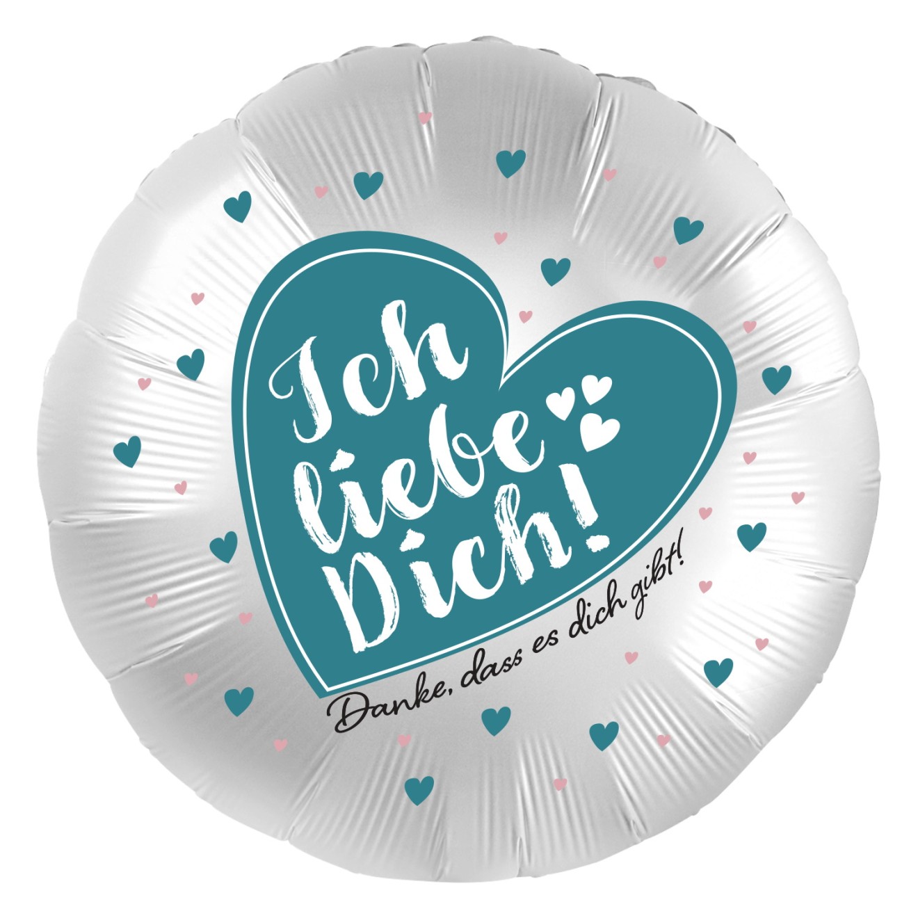 Folienballons - Rundballon Ich Liebe Dich (Türkis) Ø 45 cm