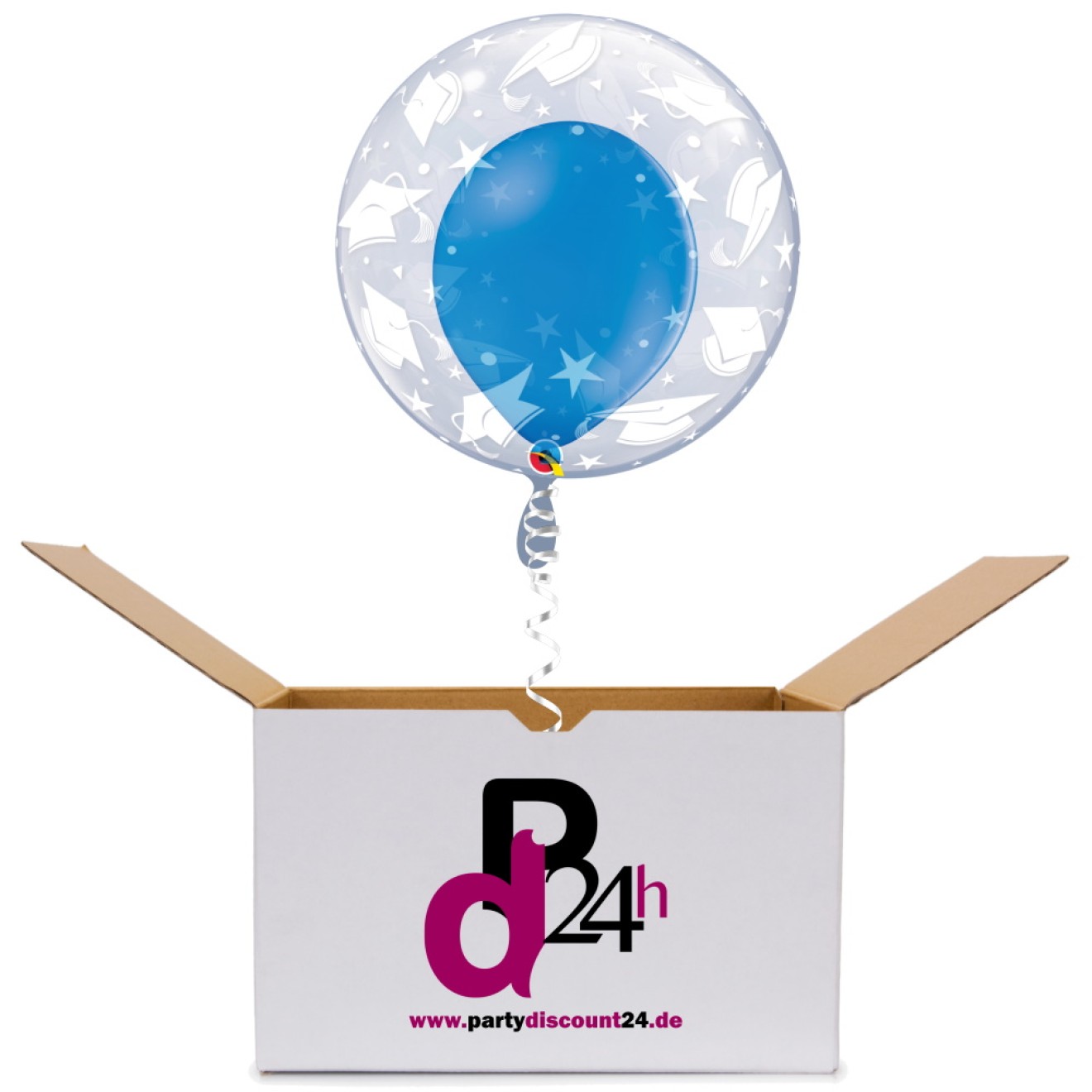 Double Bubble Ballon - Abschluss - Freie Farbwahl Ø 60 cm