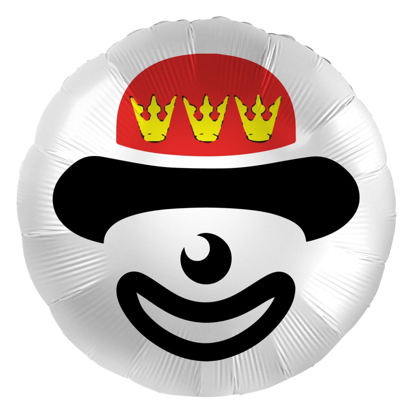 Folienballons Karneval - Clown Kopf (Weiß) Ø 45 cm