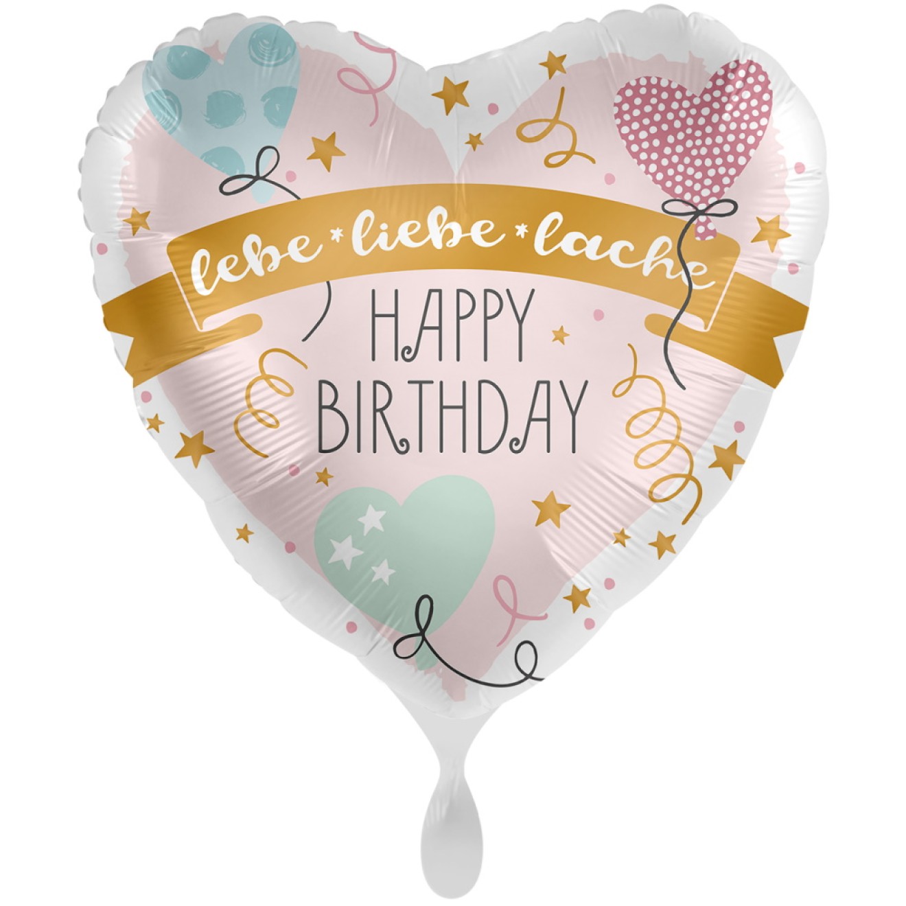 Folienballons Geburtstag - Lebe, Liebe, Lache Ø 45 cm