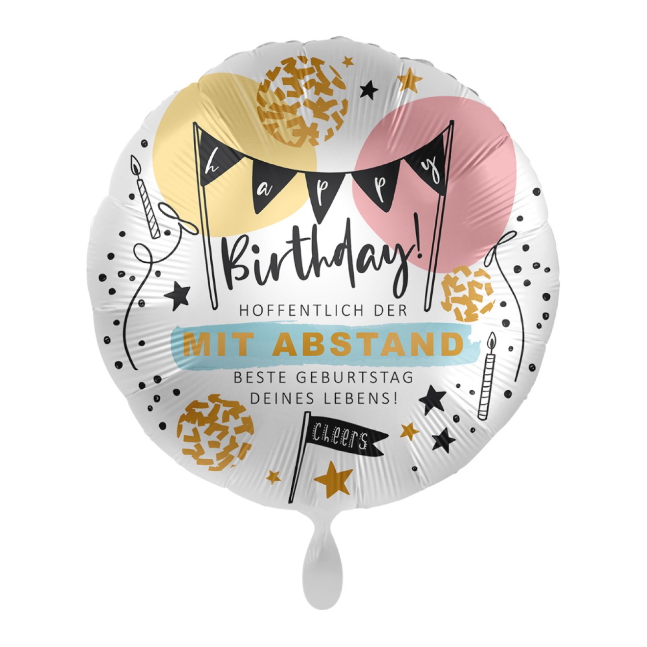 Folienballons Geburtstag - Mit Abstand Ø 45 cm