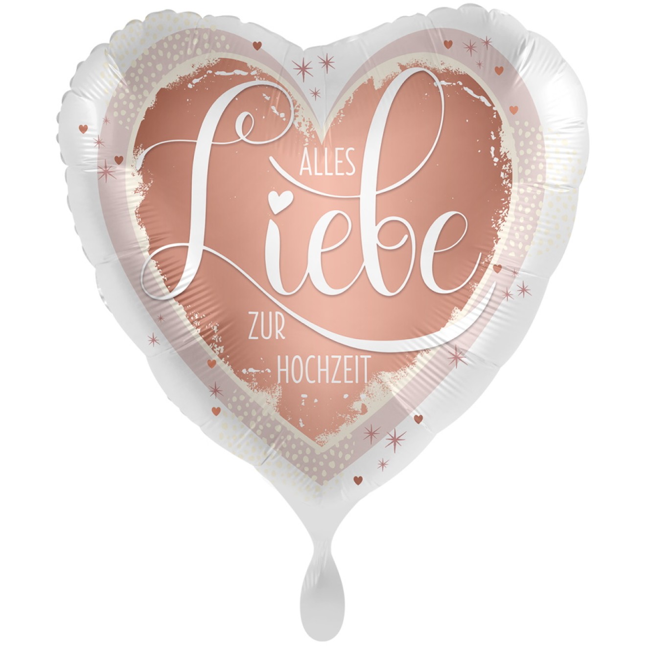 Folienballons Hochzeit - Alles Liebe (Rose Gold) Ø 45 cm