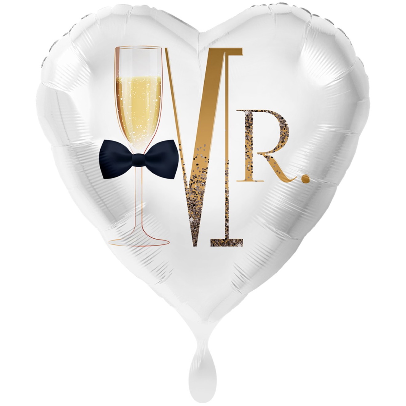 Folienballons Hochzeit - Mr (Champagner) Ø 45 cm