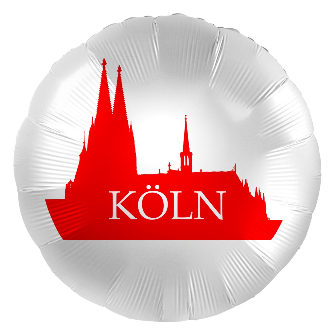 Folienballons Köln - Kölner Dom (Weiß) Ø 45 cm
