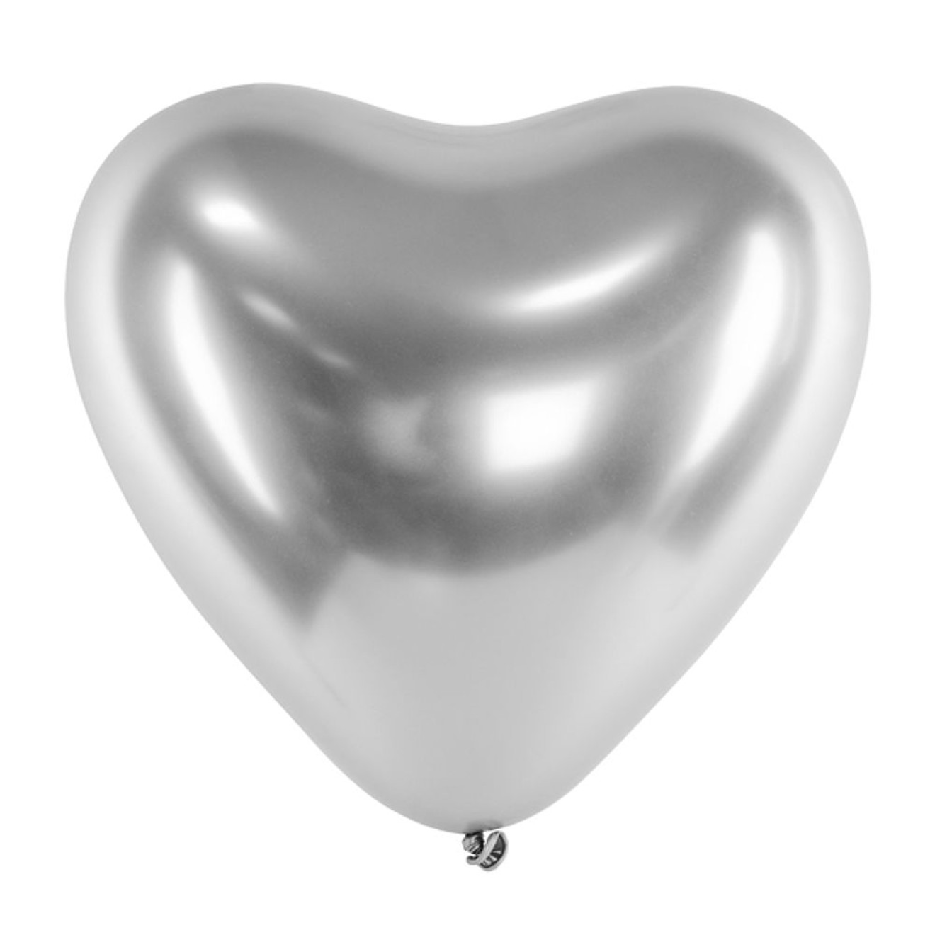 Herzballons Silber - Glossy Ø 25 cm