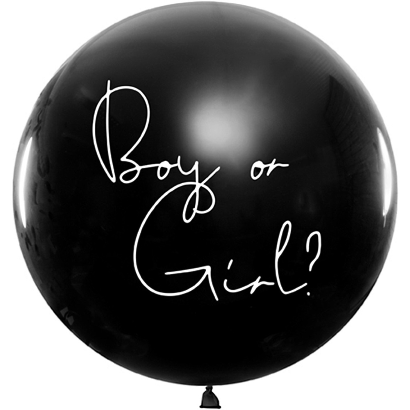 Konfetti Riesenballons - Boy or Girl - 1 m - Freie Farbwahl