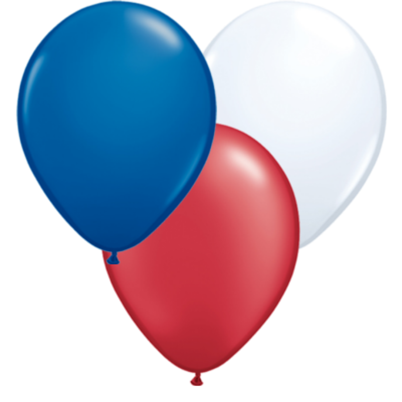 Luftballons Frankreich: Blau, Weiß, Rot Ø 25 cm