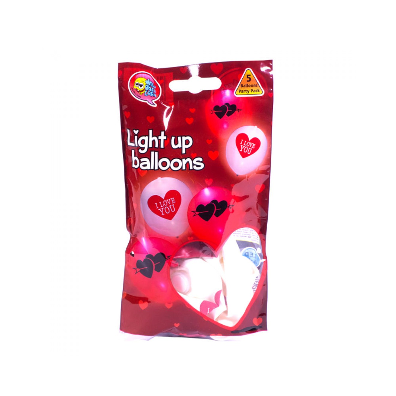 LED Luftballons I Love You - Leuchtende Ballons Ø 28 cm 5 Stück