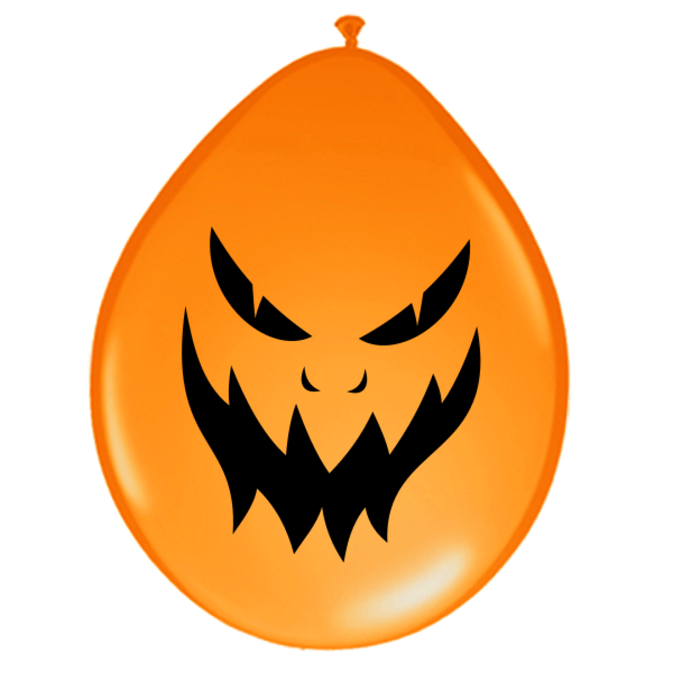 Luftballons Halloween - Böses Gesicht Orange Ø 30 cm