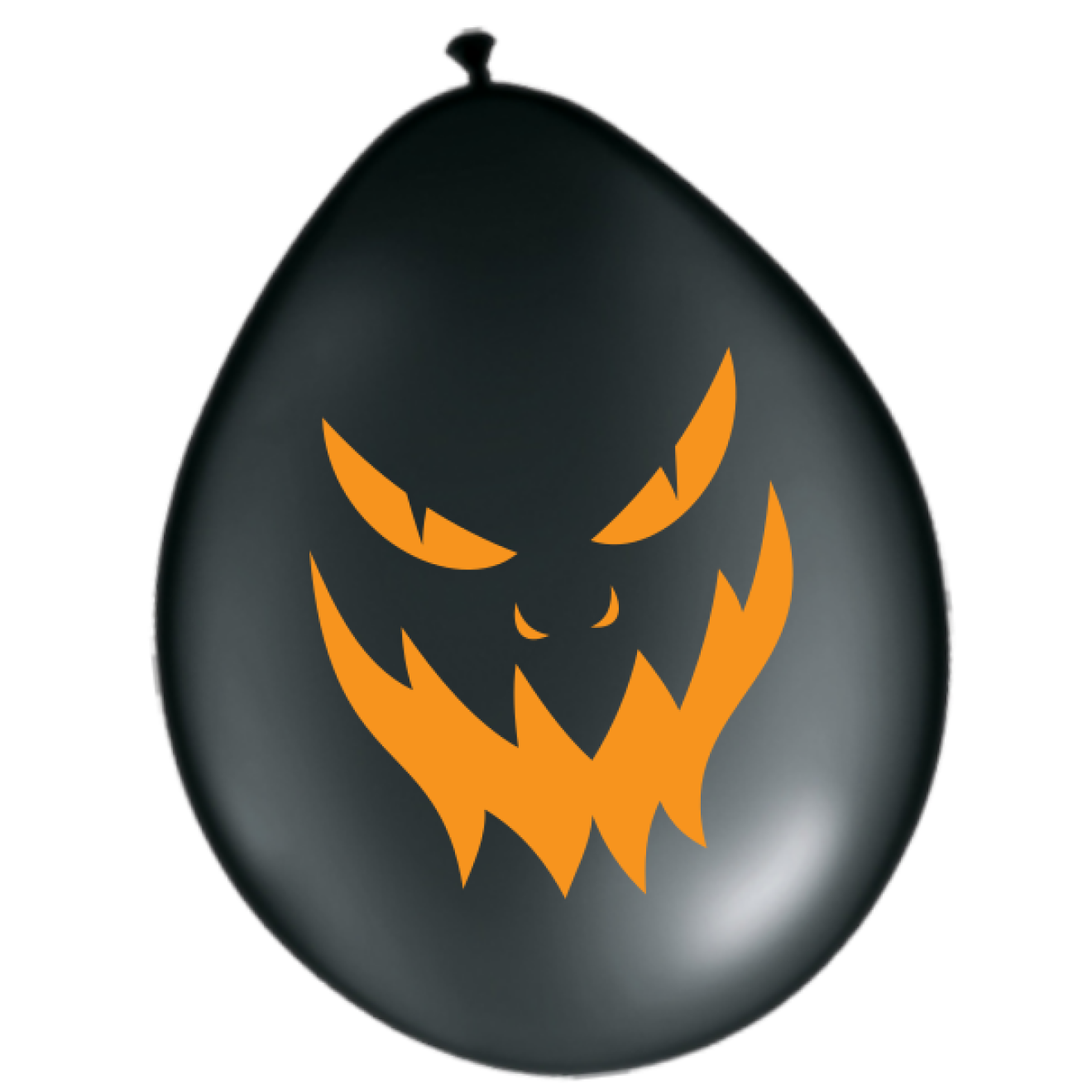 Luftballons Halloween - Böses Gesicht Schwarz Ø 30 cm