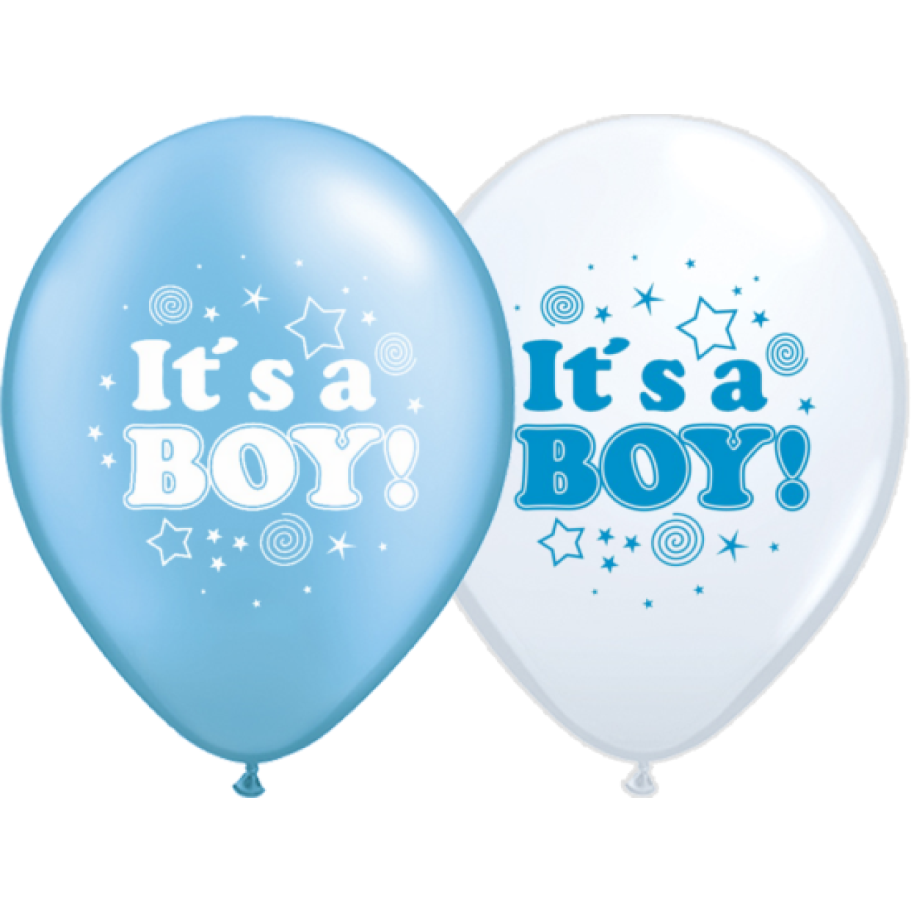 Luftballons Geburt: It`s a Boy (Junge) - Blau, Weiß Ø 30 cm 10 Stück