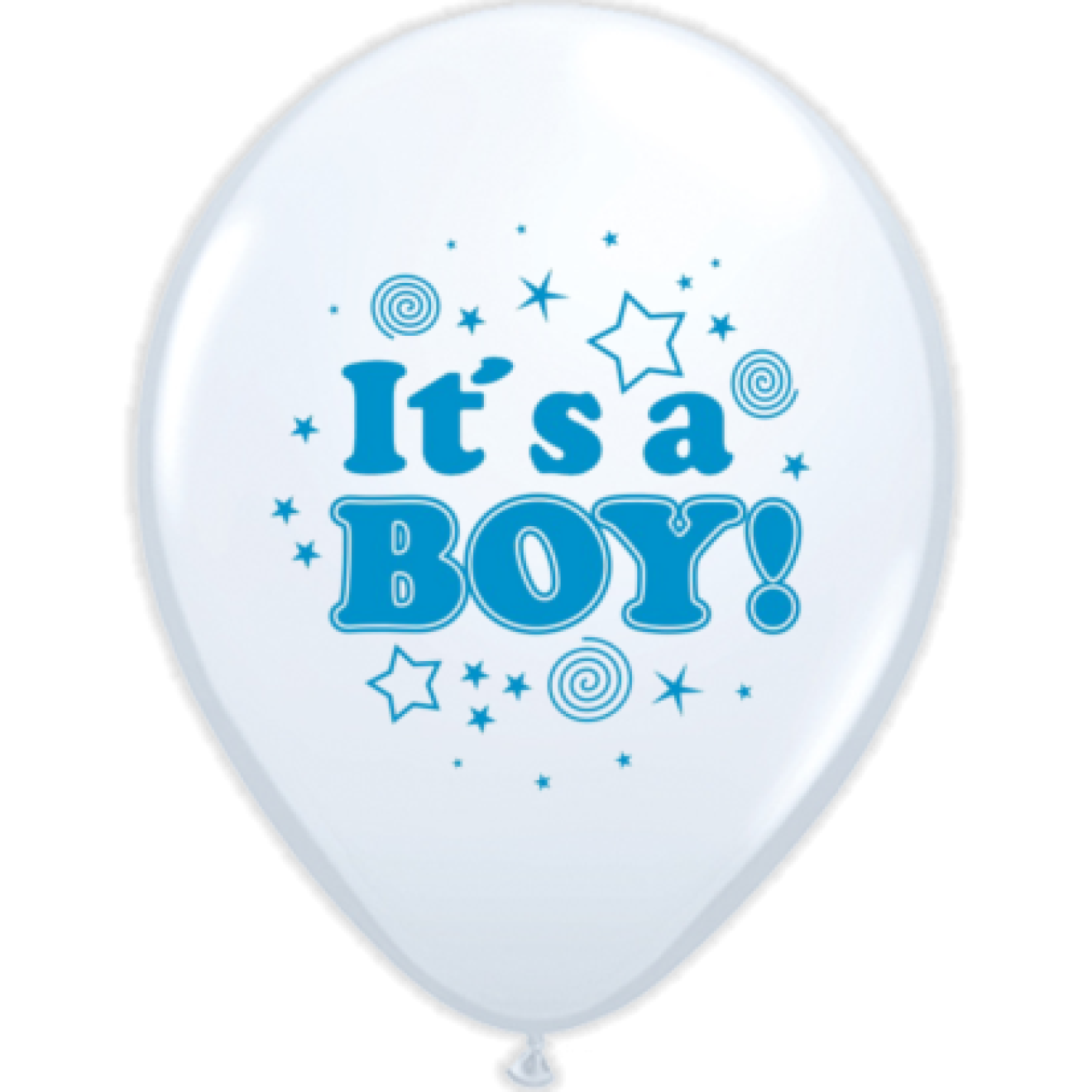 Luftballons Geburt: It`s a Boy (Junge) - Weiß Ø 30 cm