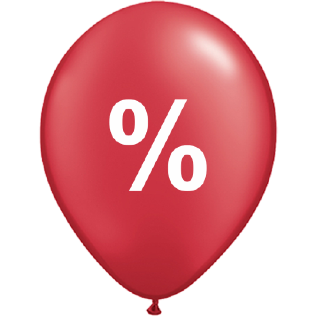 Luftballons Prozentzeichen - % (Rot) Ø 30 cm