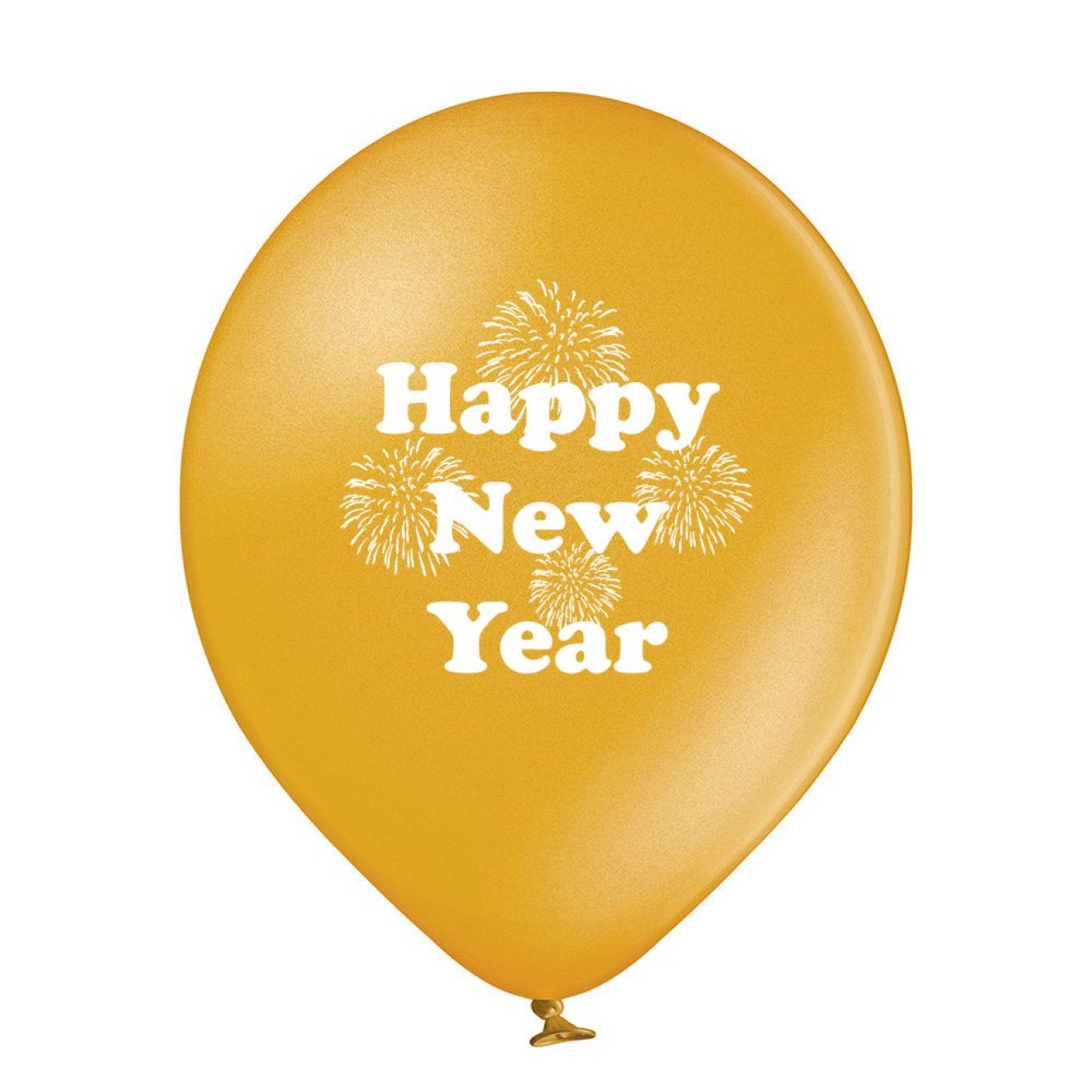 6 Luftballons Silvester: Happy New Year - Gold - Metallic Ø 30 cm