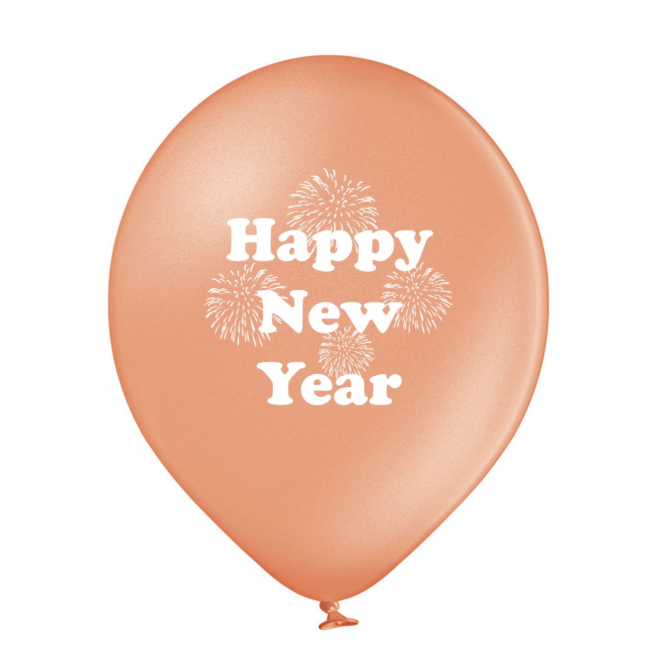 Luftballons Silvester: Happy New Year - Rose Gold - Metallic Ø 30 cm