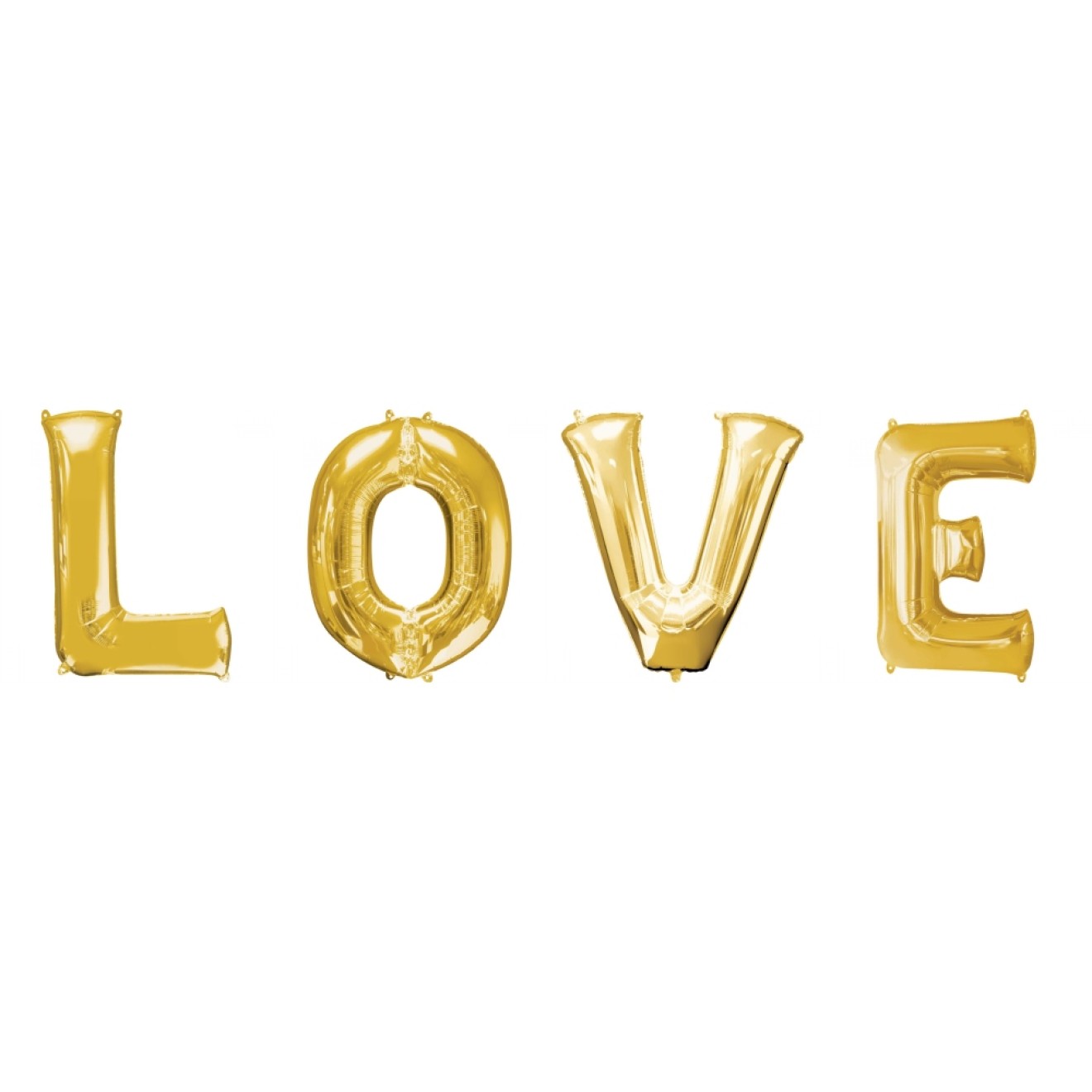 Buchstaben-Girlande Folienballons Love (Gold) XXL
