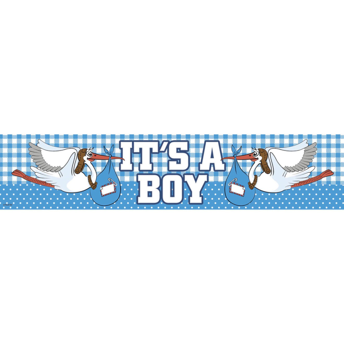 Banner It's a Boy (Junge) Storch - Holographic 2,6 m