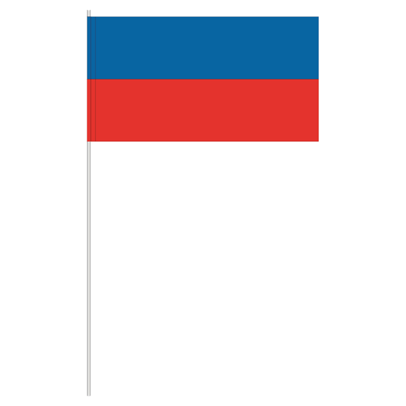 25 Papierfähnchen/Papierfahnen blau-rot Flagge